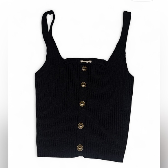 Uniq Black Sweater Cropped Tank - Picture 1 of 5
